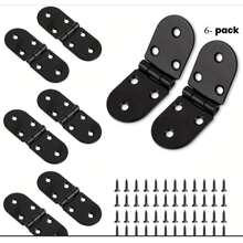 6pcs Degree Cabinet Hinges Folding Table Hinges Furniture Accessories Iron Butler Hinge Flip Hinges Countertop Hinge Iron Waist - A - View 2
