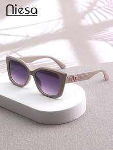 NIESA 1 Pair Classic Retro Cat Eye With 3D Pattern, High-End Lightweight Glasses For Women, Suitable For Daily Life, Beach, Driving, Outdoor Activities, Gift For Friends, Fashionable PC (Polycarbonate) Glasses For All Seasons - Multicolor - View 10