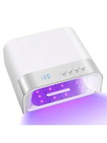 DianaBeauty مصباح أظافر LED بالأشعة فوق البنفسجية، ضوء الأشعة فوق البنفسجية لأظافر الجل، مع 4 مؤقتات ذكية للأصابع والأظافر ووظيفة الاستشعار، إعدادات قابلة للتعديل - أبيض - مشاهدة 2