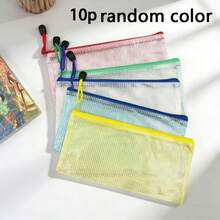Tas Jaring Berresleting Aneka Warna, Ukuran Surat A4/A5/A6 - Kantong File dan Penyimpanan PVC Tahan Lama dengan Gantungan untuk Perjalanan, Sekolah, Kantor, Permainan Papan & Perlengkapan Sulaman, Tas Penyimpanan - warna - View 11