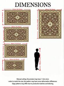 1pc Elegant Style Indoor Decorative Large Carpet, New Faux Cashmere Material Washable Bottom Indoor Rug, Living Room Carpet, Sofa Rug, Bedroom Carpet, Bedside Rug, Room Mat, Dining Kitchen Carpet, Office Chair Pad, Entryway Mat, Outdoor Picnic Blanket, Outdoor Camping Blanket - Multicolor-1 - View 3