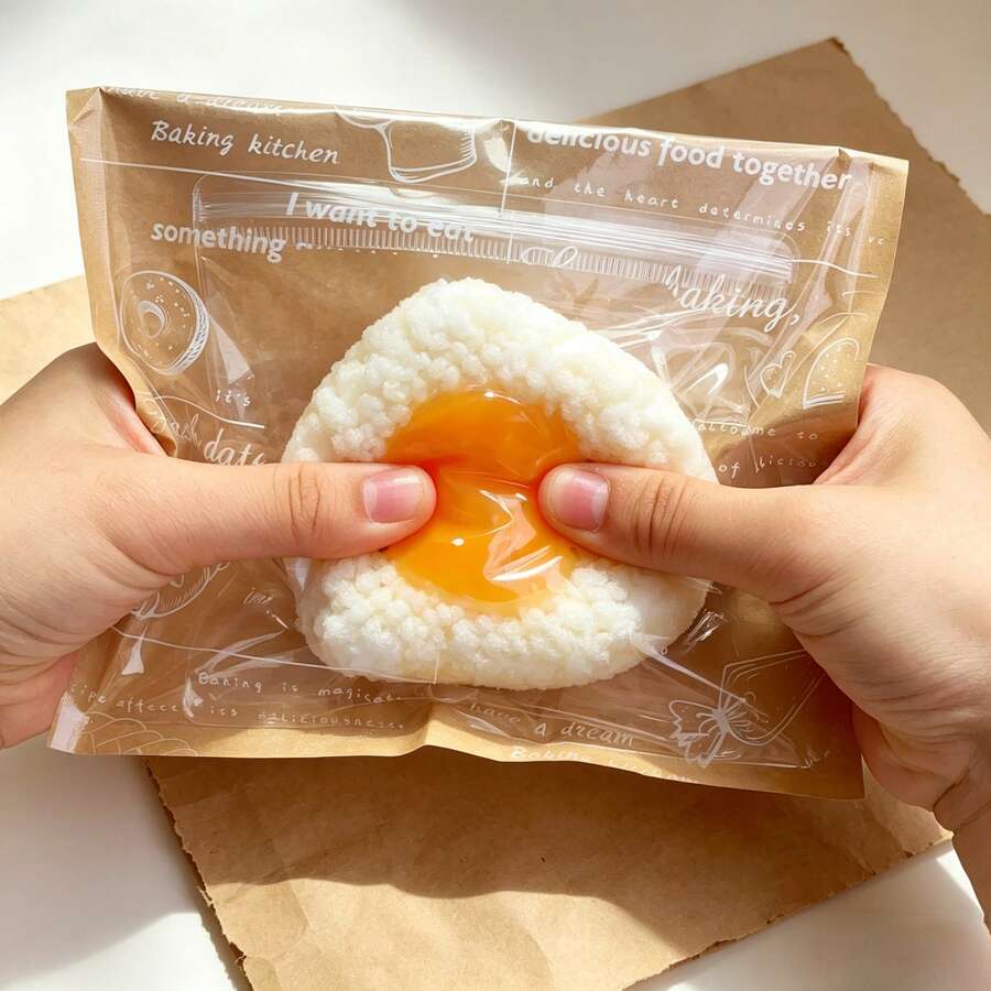 2026 Nuevo - Juguetes Squishy - Cubo Squishy - Juguetes Fidget - Needo - Queso Squishy - Pelota de Estrés - Día de San Valentín - Regalo para el Amante - Regalo para la Pareja - Artículo Antiestrés con Forma Realista de Onigiri - Material Suave y Pegajoso de TPR