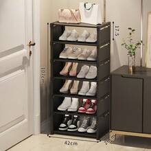 Multi Layer Multifunctional Shoe Rack, Shoe Storage Organizer With Non-Woven Fabric Compartment And Plastic Bracket, Can Accommodate 12-18 Pairs Of Shoes, Suitable For Shoe Racks In Entrance Passages, Wardrobes, Corridors, Bedrooms, And Wardrobes - 6 Layers, 47cm, White - View 12