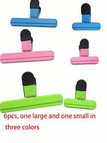 6pcs/3pcs/1pc Potato Chip Sealing Clips, Portable Large Potato Chip Sealing Clips, Available In Multiple Sizes, Upgraded Wide Food Bag Sealing Clips, Heavy Duty Sealing Clip Tool, Kitchen Storage Accessory - Multicolor - View 11