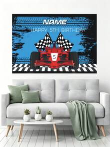 Phông nền sinh nhật chủ đề đua xe có thể tùy chỉnh, Tiệc chủ đề đua xe, Trang trí tên cá nhân hóa, Trang trí tiệc sinh nhật cho người đam mê đua xe, Banner chụp ảnh, Chất liệu vinyl - Nhiều màu - Xem 6