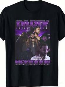 Camiseta unisex de , suave y agradable al tacto, un artículo de moda urbana casual adecuado para todas las estaciones, versátil y duradera, económica para el uso diario, y también un regalo perfecto para fans y amigos. - Negro - Ver 6