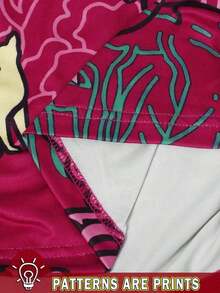 Blusa de cuello polo con estampado retro de los años 2000 para mujer, de estilo casual y a la moda, adecuada para uso diario, fiestas y festivales de música. - Multicolor 2 - Ver 5