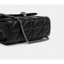 Women's Crossbody Shoulder Bag With Chain Strap (6620) - 黑色 - 查看 9