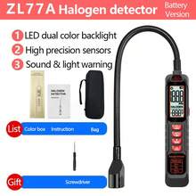 ZL77A GL77A Halogen Refrigerant Leak Detector, High Sensitivity Freon Detector, Suitable For HVAC, Automotive Air Conditioning And Cold Storage, 0-1000PPM Range, 3s Fast Detection, Compatible With R134a R410a R22 R1234FY - 彩色 - 查看 11