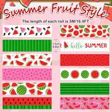 12 Rolls Summer Washi Tape Sweet Decorative Masking Tape Set Fruit Wrapping Paper Tapes For Scrapbook Journal DIY Art Crafts - Watermelon - View 3