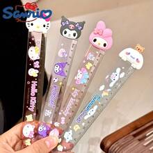 Bộ 4 thước kẻ hoạt hình Sanrio, hình Hello Kitty, Kuromi, My Melody, Pompompurin dễ thương, đồ dùng văn phòng phẩm học sinh, quà tặng văn phòng phẩm cho học sinh. - Bộ - Xem 10