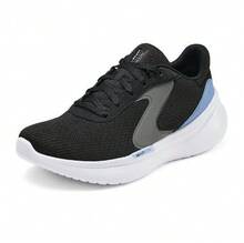 Skechers 全新百搭女士運動休閒跑步鞋 - 黑色/藍色 - 查看 2