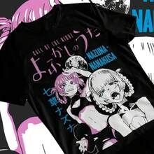 Camiseta Kou Yamori Call Of The Night Nazuna Nanakusa Anime Kawaii Camiseta Suave T1EE 220G algodón puro manga corta para hombre y mujer, tejido grueso, resistente a las arrugas y que no se deforma fácilmente. Estilo sencillo y versátil, ligero y transpirable, perfecto para ir al trabajo, viajar, acampar, ir de compras y el tiempo libre diario. - Negro - Ver 1