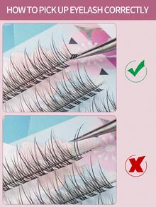 MAANGE 123 Cluster Eyelash Extension Set, C-Curl Curling Segmented False Eyelashes, Natural & Voluminous Effect, Suitable For Beginners DIY Eye Makeup At Home, Eyelash Clusters, Individual False Lashes, Segmented False Lashes - Multicolor - View 6