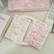 Calcomanías autoadhesivas de perlas y diamante de imitación, formas lindas de corazón/nota musical/estrella para scrapbooking, tarjetas fotográficas, envoltura de regalos y decoración de fiestas - Multicolor - Ver 11