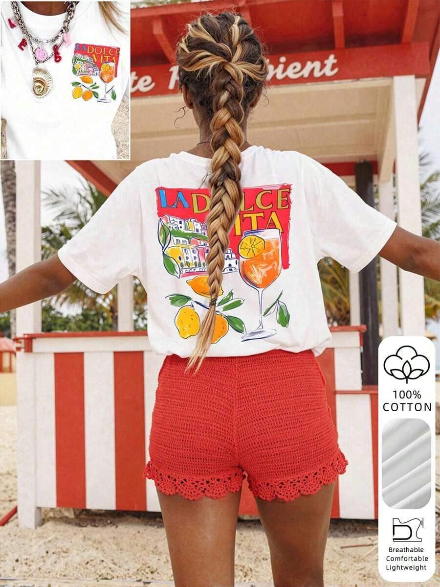 Dam-T-shirts - Vitt - Visa 1