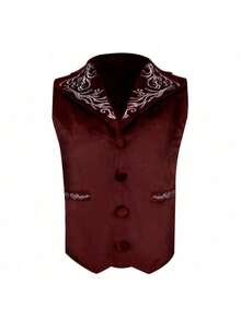 Cosplay Clothing - Maroon G24 Embroidered Vest - View 7