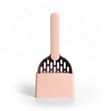 Plastic Cat Litter Scoop With Base, Self-Cleaning Cat Litter Box Scoop, Kitten Toilet Cleaning Tool, Cat Supplies - Multicolor - View 13