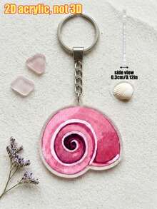 1pc Ocean Animal Theme Flat Acrylic Keychain Pendant, Unisex Creative Watercolor Dolphin, Seahorse, Whale Bag Charm Decor, Personalized Accessory Suitable For Car Rearview Mirror Ornament, Multi-Functional Key Holder - Multicolor - View 17