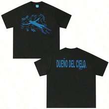 Dueno Del Cielo World Tour 2026 T-Shirts, Humbe Singer T-Shirts, Plus Size Casual T-Shirts For Men And Women, Fashion Vintage T-Shirts - 黑色 - 查看 9