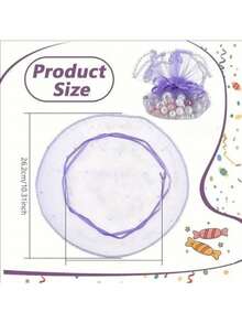 10 buah Tas Organza Ungu Muda, Set Hadiah untuk Wanita/Pria, Dengan Resleting dan Pita, Sempurna untuk Dekorasi Perhiasan, Pernikahan, Ulang Tahun, Baptisan, Hadiah Pesta, dan Acara Spesial Lainnya - Ungu muda - View 6