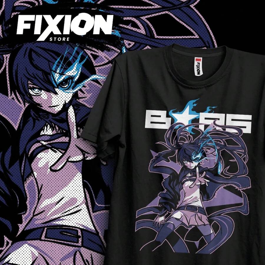 Black Short-Sleeved T-Shirt From R1OCk Shooter, Ideal As A Gift For Anime Fans. Available In All Sizes. Made From 220g Pure Cotton. Thick Fabric, Resistant To Wrinkles And Deformation. Simple And Versatile Style, Lightweight And Breathable, Perfect For Work, Travel, Camping, Shopping, And Leisure. - 黑色 - 查看 1