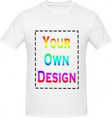 Camisetas Personalizadas - Camiseta Unisex de Cuello Redondo Personalizada - Personaliza Tu Imagen - Blanco - Ver 3