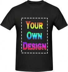 Camisetas Personalizadas - Camiseta Unisex de Cuello Redondo Personalizada - Personaliza Tu Imagen - Negro - Ver 3