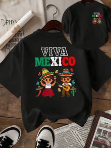 Tradición mexicana con colores vivos que muestran alegría fiesta sombreros guitarras y maracas símbolo del orgullo nacional con energía única y espíritu folclórico camiseta de mujer doble cara - Negro - Ver 8