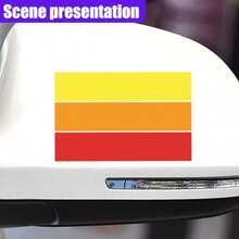 10 Inch Classic Retro Tri-Color Stripe Decal Sticker Waterproof Self-Adhesive Car Exterior Accessory For Grille, Fenders, Hood Bumper; Easy Removal, No Residue, Vibrant Red-White-Blue Design - Red - View 4