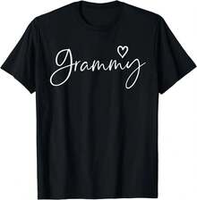 Regalos Grammy para Mujeres, Abuela, Corazón, Día de la Madre, Camiseta Grammy - Negro - Ver 1