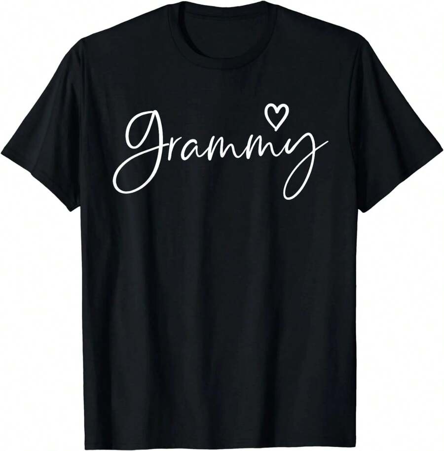 Regalos Grammy para Mujeres, Abuela, Corazón, Día de la Madre, Camiseta Grammy - Negro - Ver 1