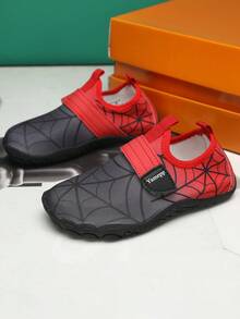 Zapatos de agua para niños con diseño de telaraña en negro y rojo, sandalias inflables cómodas y ligeras, adecuadas para nadar, playa y deportes acuáticos en verano - Negro - Ver 6