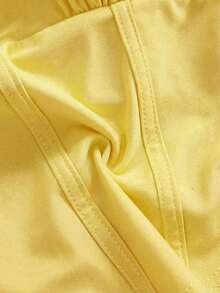 Camiseta sin mangas de punto rojo con escote en V y espalda cruzada, adecuada para citas, estilo bohemio, vacaciones, otoño, ropa de mujer, vintage, días festivos - Amarillo - Ver 6