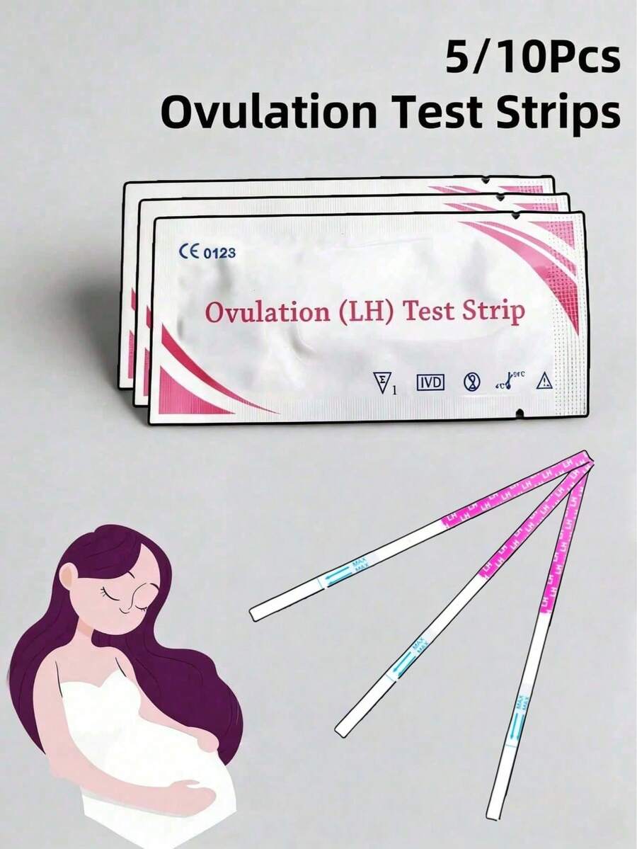 5/10/50pcs Ovulation Test Strips,Ovulation Preparation Testing Ovum Follicle Monitoring(Not Pregnancy Test Strip) - Multicolor - View 1