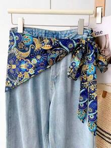 1 chiếc váy xếp tầng kiểu Bohemian mới, thiết kế họa tiết hạt điều, váy quấn eo, vải polyester in họa tiết Paisley. - Nhiều màu - Xem 5