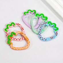 8 PCS Strawberry Aluminum Alloy Carabiner Clips - Spring Loaded Carabiner, Open Spring Clasp, Multi-Function Clips & DIY Accessories, For DIY Jewelry Craft & Keychain Connectors - 8 - Strawberries - View 8