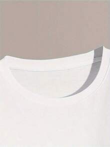 Camiseta de Algodón 100% para Hombre - Manga Corta, Cuello Redondo, Estampado Digital, Cómoda para Todas las Estaciones, Lavable a Máquina, Ideal para Salidas Diarias, Cuello Redondo, Diseño Circular, Camiseta Casual de Verano Tshirt Muscle Freaks Mafalda estilo Cartoon Mujer Feliz100% Cotton - Blanco - Ver 4