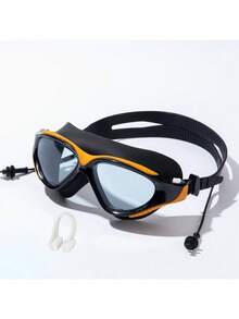 1 Set Swim Goggles With Ear Plugs & Nose Clip, Anti-Fog Anti-UV Silicone Seal Ring, Adult Swimming Equipment - Multicolor - View 9