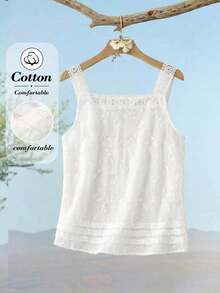 Blusa casual, cómoda y elegante de color azul marino para primavera y verano - Blanco 2 - Ver 3