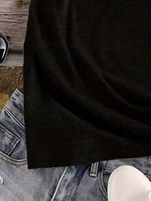 GiftCamiseta con Estampado [Promoción Dirigida] SAVE THE OCEAN, Camiseta de Manga Corta Casual para Mujer, Ropa de Mujer - Camiseta de Manga Corta de Algodón, Estilo Vintage Urbano, Unisex, Corte HolgadoSoft - Negro - Ver 6
