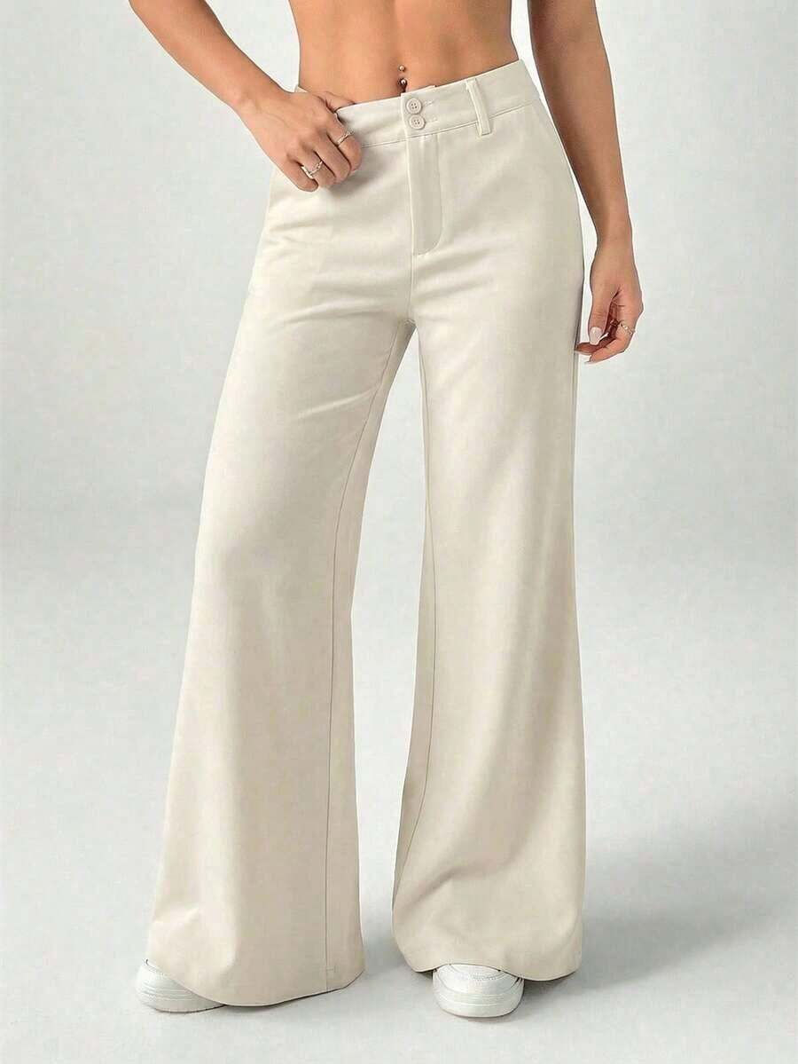 Nuevos pantalones de traje de estilo casual de cintura baja para otoño e invierno - Albaricoque - Ver 1