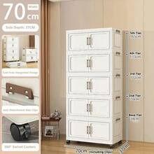 Gabinete de almacenamiento No requiere instalación Gabinete de organización para bebés y niños Caja organizadora de ropa Snack Plástico plegable - 70 cm, 5 capas - Ver 12