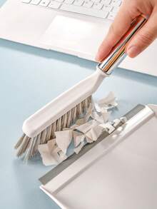 2pcs Mini Plastic Soft Bristle Broom And Dustpan Set, Suitable For Bedding, Desktops And Household/Children Use - Mini Broom Set - View 5