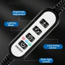 Đèn LED USB cho bể cá, điều chỉnh độ sáng và cường độ ánh sáng, hẹn giờ, xoay 360°, quang phổ đầy đủ cho sự phát triển của cây thủy sinh. - Xem 8