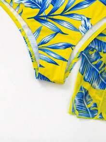 Swim Lushoire Tankini con estampado de plantas - Amarillo - Ver 8