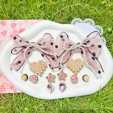12pcs Light Pink Bow Shoe Clips, Suitable For Sandals, Beach Shoes, Garden Shoes, DIY Accessories - Rusty Rose - View 9