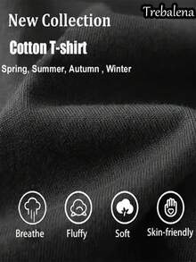 100% Bold Statement Crew Neck T-Shirt, Women's Plus Size T-Shirt, "Mind Over Matter" Graphic Tee With Green Text On Black Background, Short Sleeve T-Shirt, Fashionable Casual Top, Women's Clothing For Summer And Spring, Ideal For Mother's Day/Anniversary/June 10th. - 黑色 - 查看 5