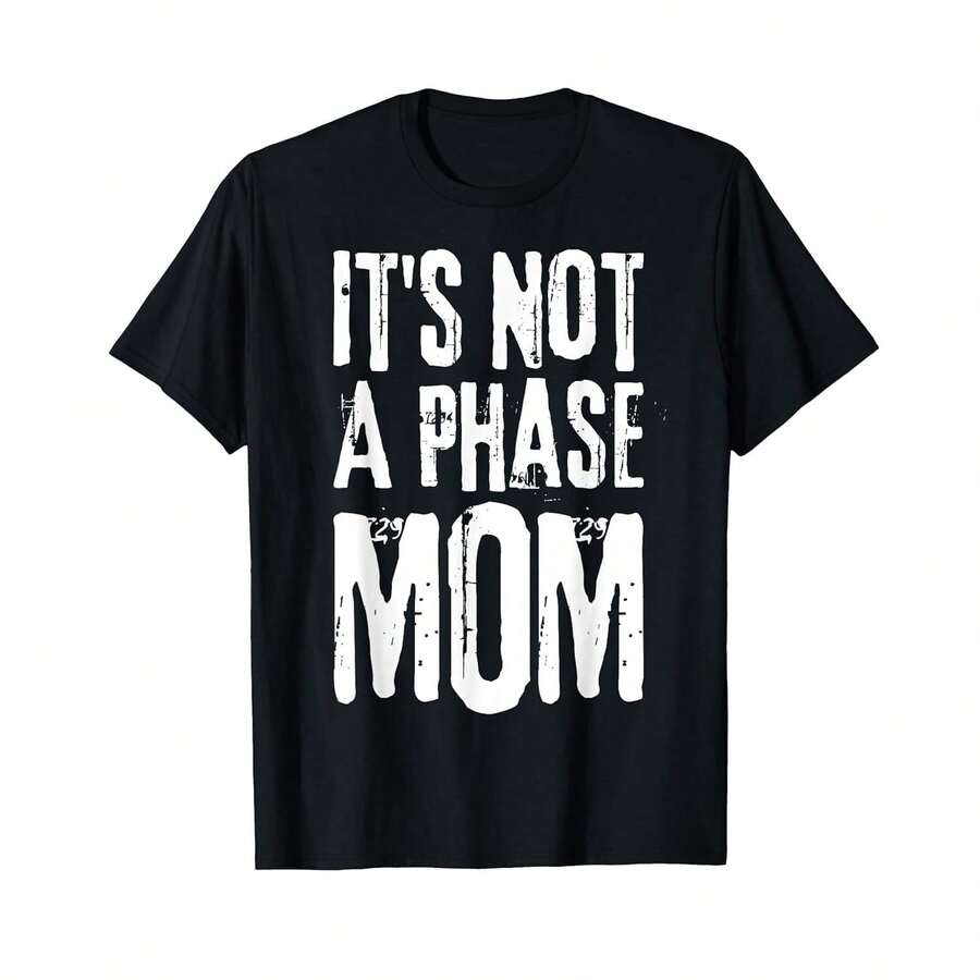 Camiseta unisex de manga corta, No es una fase, mamá emo, nunca fue una fase, es un estilo de vida, playeras hombre, spiderman, ,  mujer, romwe men, boho chic, regalos para maestros, camiseta de mujer, atuendos curvy para hombre, y2k - Negro - Ver 1