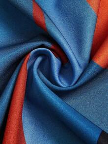 Nuevo vestido maxi elegante, casual y sexy de diseño de alta gama con cuello en V, halter, cintura expuesta, espalda descubierta y corte evasé sin mangas, con estampado floral rojo y verde, vestido de lujo de alta gama para mujer - Azul - Ver 7